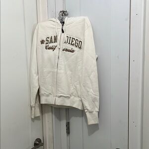 San Diego California Hoodie in Cream